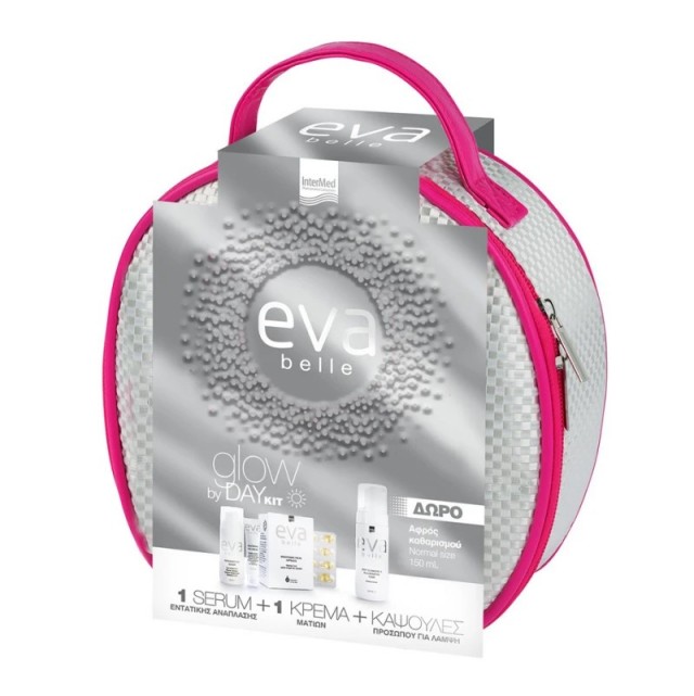 Eva Belle SET Glow by Day Kit (ΣΕΤ με Ορό, Κρέμα Ματιών, Κάψουλες Προσώπου & Αφρό Καθαρισμού)