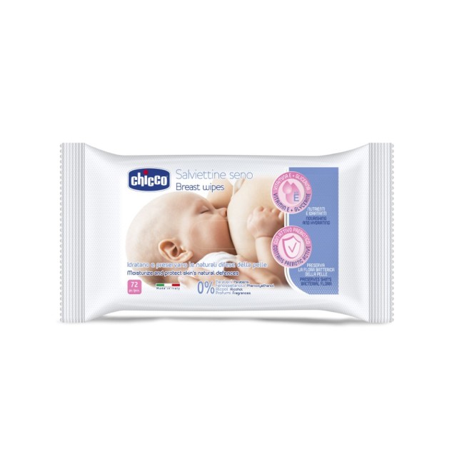 Chicco Breast Wipes 72τεμ 09165-00 (Μαντηλάκια Καθαρισμού Στήθους)