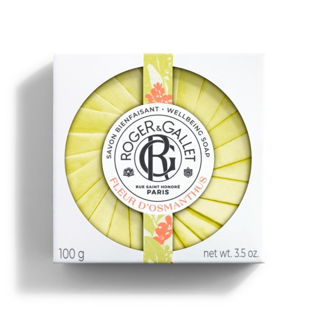 Roger & Gallet Fleur DOsmanthus Wellbeing Soap 100gr (Αναζωογονητικό Σαπούνι Ιταλικό Μανταρίνι - Όσ