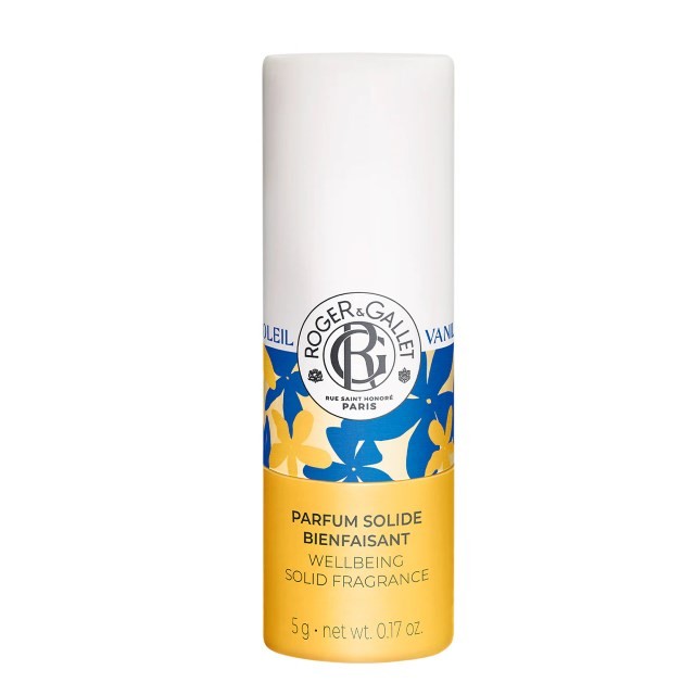 Roger & Gallet Vanille Soleil Wellbeing Solid Fragrance 5gr (Αναζωογονητικό Στερεό Άρωμα με Γιασεμί, Βανίλια & Ylang-Ylang)
