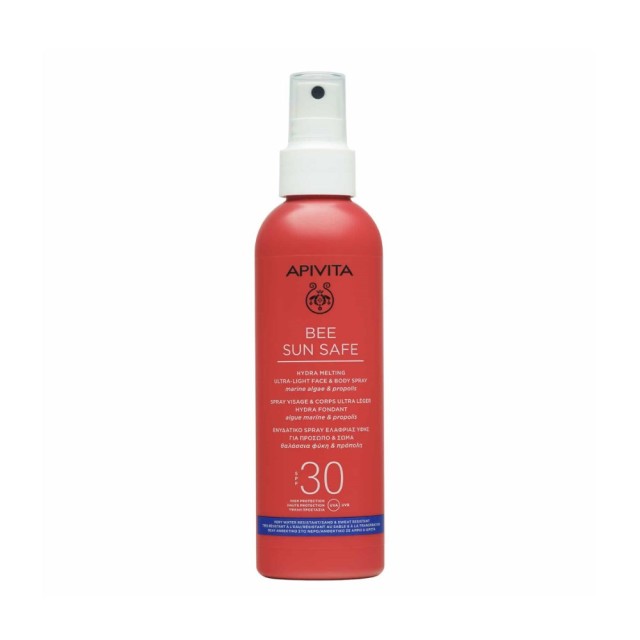 Apivita Bee Sun Safe Hydra Melting Ultra Light Face & Body Spray SPF30 200ml (Αντηλιακό Σπρέι Ελαφριάς Υφής για Πρόσωπο & Σώμα)