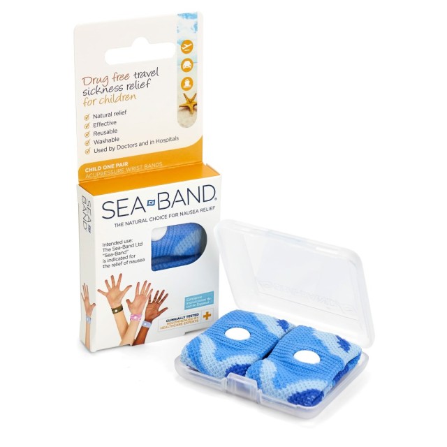 Sea Band Child Wrist Band Blue 2τεμ (Παιδικα΄ Περικάρπια Κατά της Ναυτίας Μπλε)