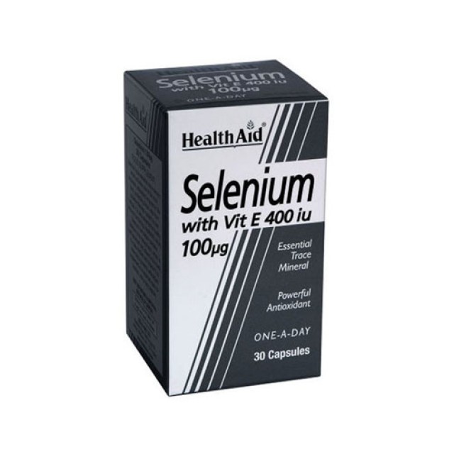 Health Aid Selenium 100mg + Vitamin E 30 cap (Ισχυρό Αντιοξειδωτικό)