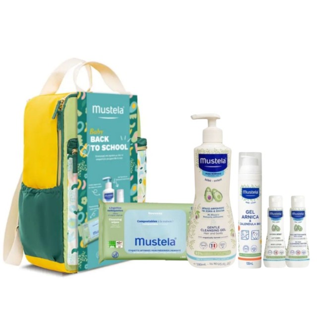 Mustela Baby Back To School (Τσάντα Πλάτης με 5 Προϊόντα Βρεφικής/Παιδικής Περιποίησης)
