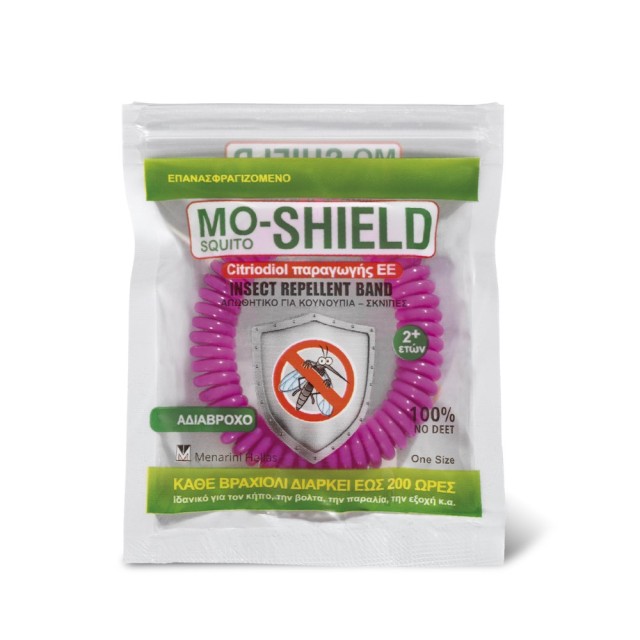 Mo-Shield Band Pink 1pc (Αντικουνουπικό Βραχιόλι 1τεμ Ροζ)