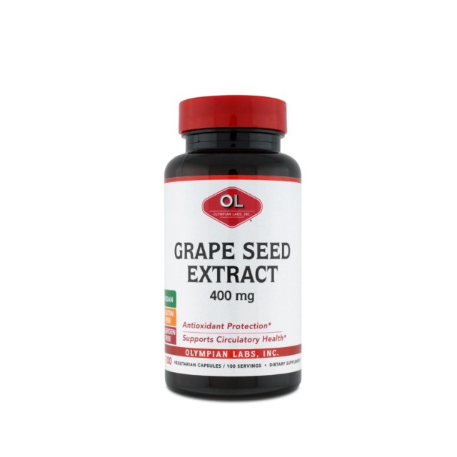 Olympian Labs Grape Seed Extract 400mg 100caps (Συμπλήρωμα Διατροφής για Αντιγήρανση & Φυσική Ενίσχυση της Άμυνας του Οργανισμού)