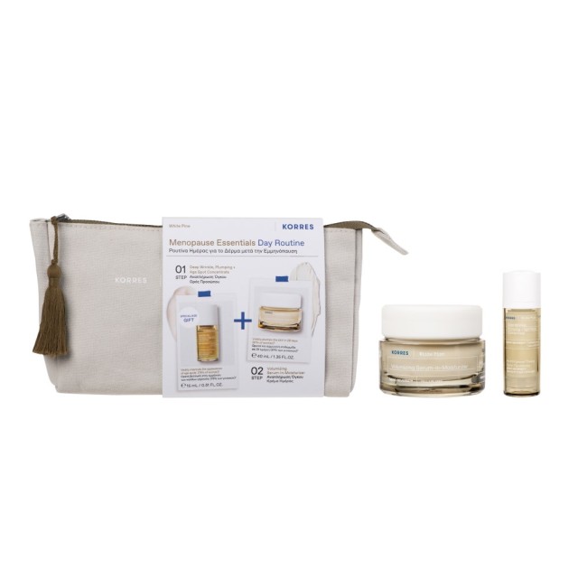 Korres SET White Pine Menopause Essentials Day Routine Skincare (ΣΕΤ με Ρουτίνα Ημέρας για το Δέρμα Μετά την Εμμηνόπαυση)