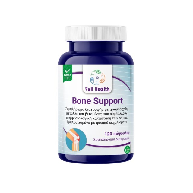Full Health Bone Support 120caps (Συμπλήρωμα Διατροφής με Ιχνοστοιχεία, Μέταλλα & Βιταμίνες για την Υγεία των Οστών)