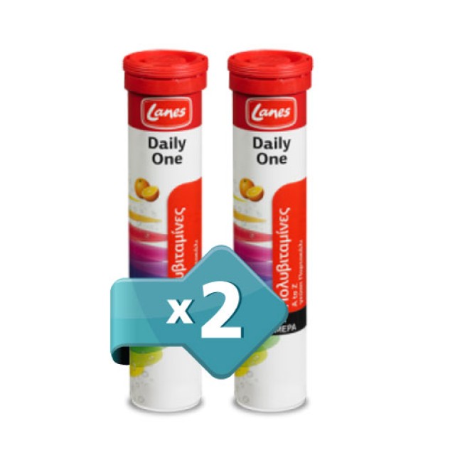 Lanes Daily One 2x20tabs (Αναβράζουσα Πολυβιταμίνη με Γεύση Πορτοκάλι)