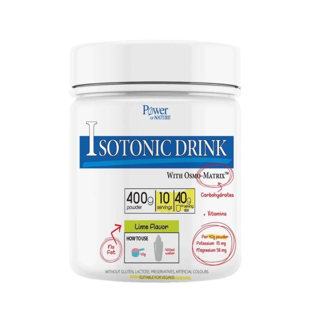 Power Health Isotonic Drink Powder 400gr (Συμπλήρωμα Διατροφής με Υδατάνθρακες Βιταμίνες & Ηλεκτρολύτες)
