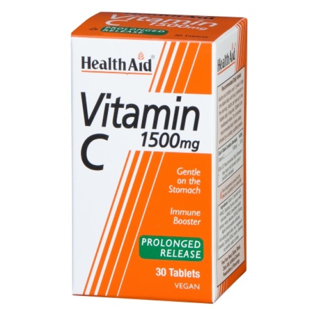 Health Aid Vitamin C 1500mg Prolonged Release 30 tab (Κρυολόγημα - Ανοσοποιητικό)
