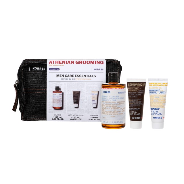 Korres Athenian Grooming Men Care Essentials Set (ΣΕΤ με Ανδρική Κολώνια, Κρέμα Προσώπου & Ματιών & Gel Καθαρισμού για Πρόσωπο & Γένια)