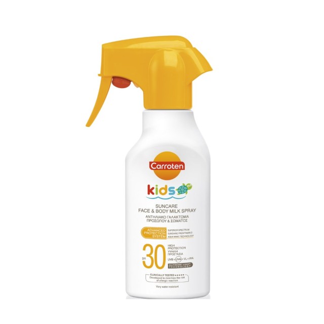 Carroten Kids Suncare Face & Body Milk Spray SPF30 270ml (Παιδικό Αντηλιακό Γαλάκτωμα σε Σπρέι)