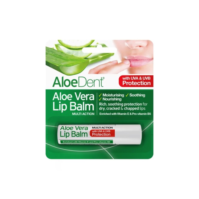 Optima Aloe Vera Lip Balm 4gr (Σκασμένα Χείλη)