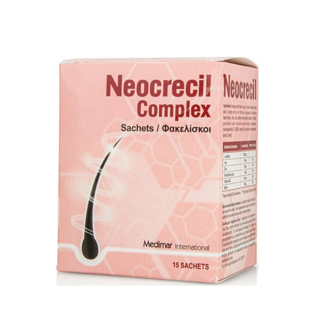 Medimar Neocrecil Complex 15 φακελάκια (Συμπλήρωμα Διατροφής για Υγιή Μαλλιά & Νύχια)