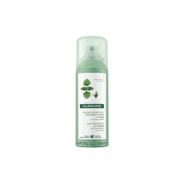 Klorane Ortie Dry Shampoo with Nettle Oil Control 50ml (Ξηρό Σαμπουάν με Τσουκνίδα για Λιπαρά Μαλλιά