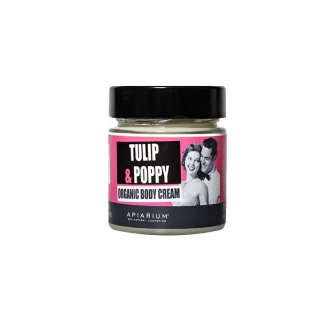 Apiarium Tulip & Poppy Organic Body Cream 200ml (Βιολογική Κρέμα Σώματος Τουλίπα - Παπαρούνα) 