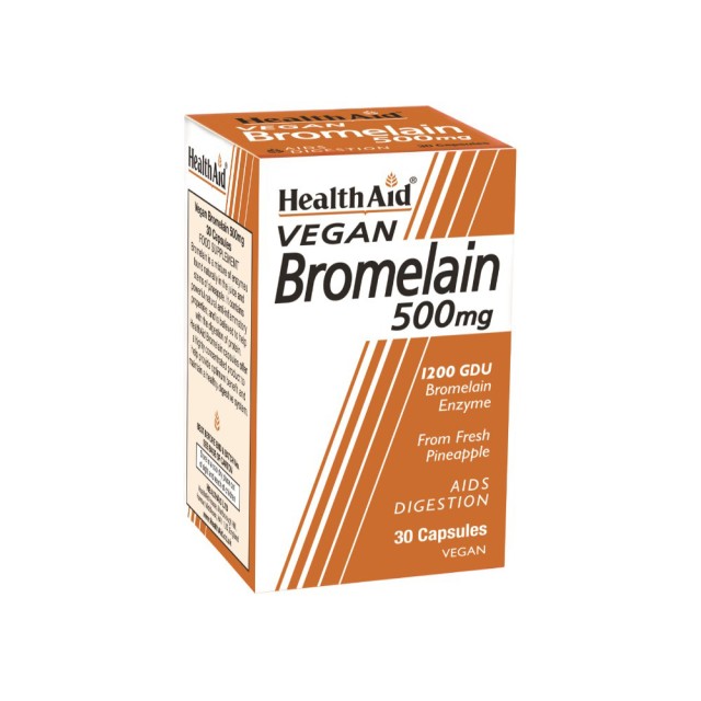 Health Aid Bromelain 500mg 30caps (Πεπτικό Ένζυμο για την Υγιή Πέψη)