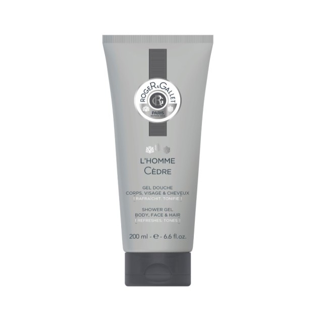 Roger & Gallet LHomme Cedre Shower Gel 200ml (Ανδρικό Αφρόλουτρο για Σώμα, Πρόσωπο & Μαλλιά)