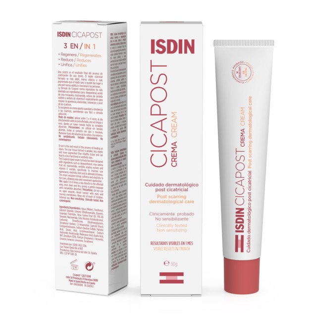Isdin Cicapost Cream 50gr (Κρέμα-Δερματολογική Φροντίδα Μετά από Ουλές)