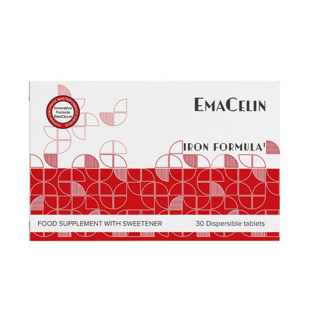 Dermageria Emacelin 30tabs (Φόρμουλα Σιδήρου σε Διασπειρόμενα στο Στόμα Δισκία)