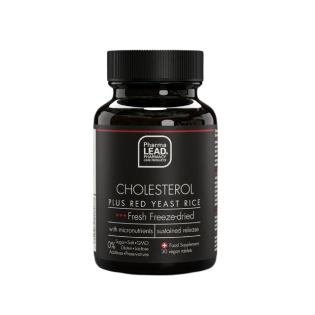 Pharmalead Black Range Cholesterol Plus Red Yeast Rice 30tabs (Συμπλήρωμα Διατροφής για την Εξισορρόπηση των Επίπεδων Χοληστερόλης & Λιπιδίων)