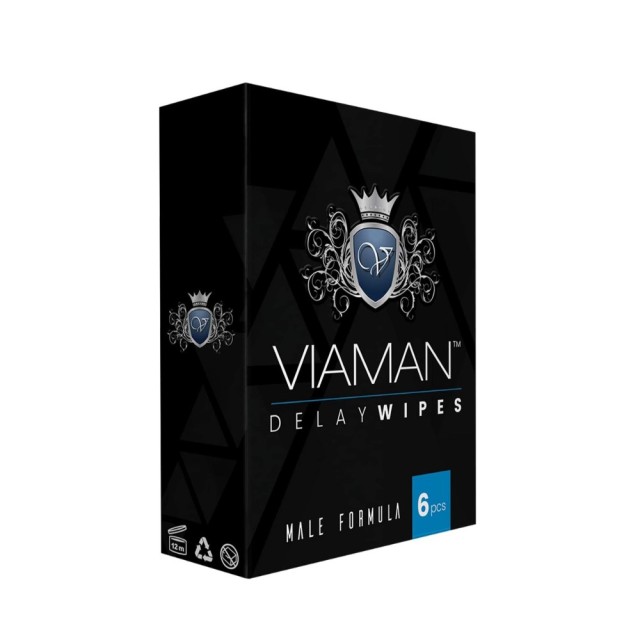 Viaman Delay Wipes 6pcs (Μαντηλάκια για Μεγαλύτερη Διάρκεια Σεξουαλικής Εμπειρίας)