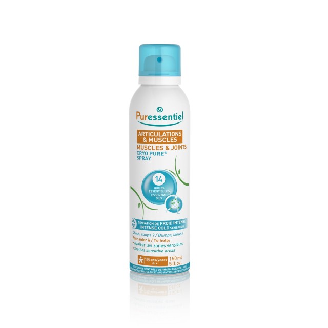Puressentiel Muscles & Joints Cryo Pure Spray 150ml (Ψυκτικό Σπρέι για Ανακούφιση από Έντονο Τοπικό Πόνο)
