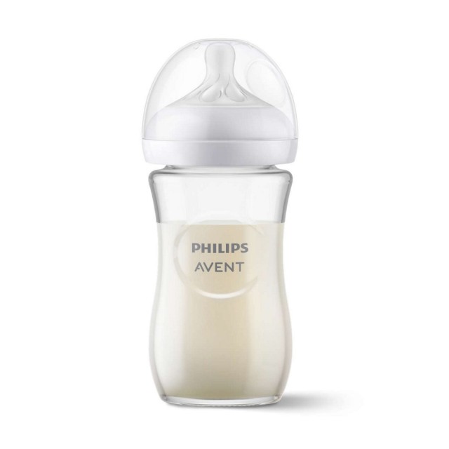 Avent Natural Response Glass Baby Bottle SCY933/01 1m+ 240ml