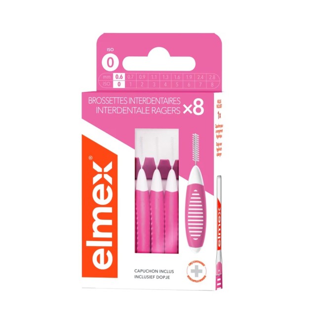 Elmex Interdental Brushes ISO 0 0.6mm 8τεμ (Μεσοδόντια Βουρτσάκια)