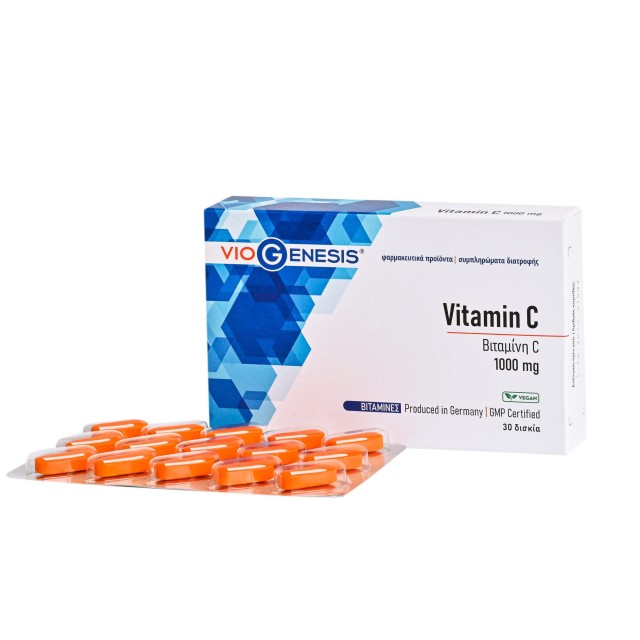 Viogenesis Vitamin C 1000mg 30tabs (Συμπλήρωμα Διατροφής με Βιταμίνη C για την Ενίσχυση του Ανοσοποι
