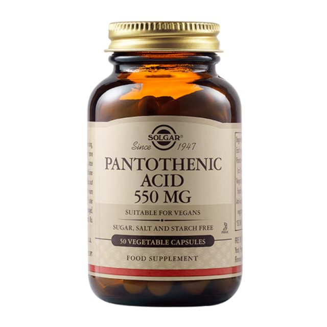 Solgar Pantothenic Acid 550mg 50caps