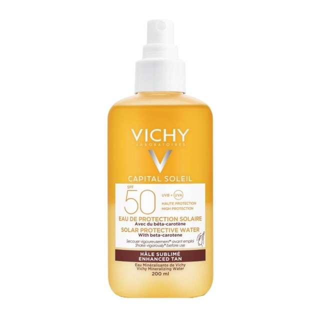 Vichy Capital Soleil Protective Water Bronzing SPF50 200ml (Αντηλιακό Νερό Σώματος Υψηλής Προστασίας