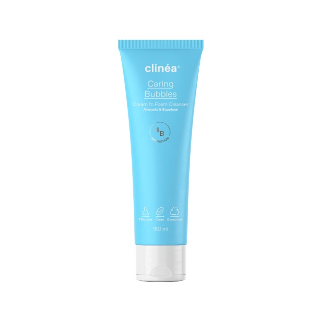 Clinea Caring Bubbles 150ml (Κρεμώδης Αφρός Καθαρισμού Προσώπου)