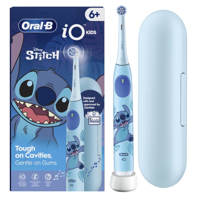 Oral-B iO Kids Electric Toothbrush Disney Stitch (Hλεκτρική Oδοντόβουρτσα με τον Ήρωα Stitch για Παιδιά 6+ Ετών)