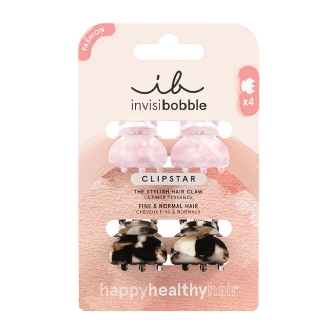 Invisibobble Clipstar The Stylish Hair Claw Petit Four (Σετ με Τέσσερα Μικρά Κλάμερ Μαλλιών)