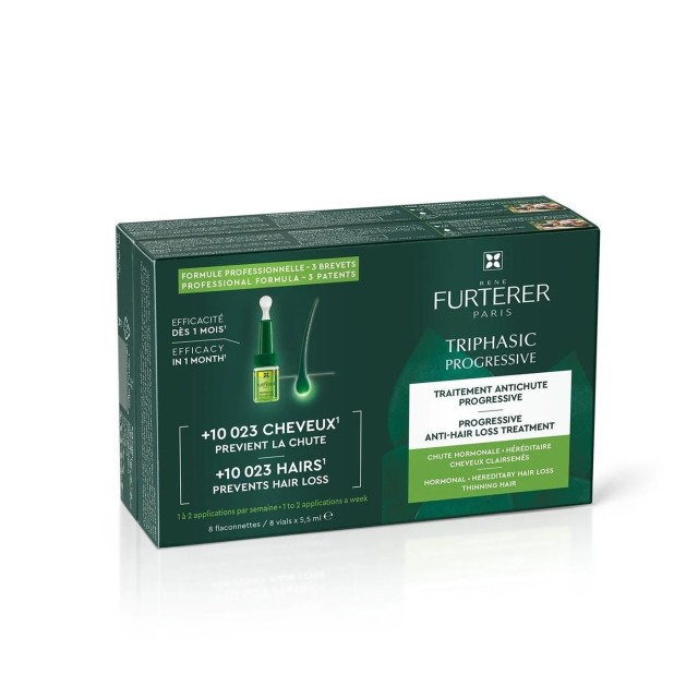 Rene Furterer Triphasic Progressive Serum 8x5,5ml (Αγωγή Κατά της Προοδευτικής Τριχόπτωσης)