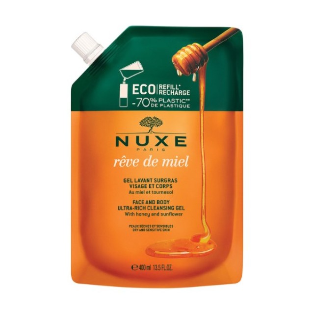 Nuxe Reve De Miel Face & Body Ultra Rich Cleansing Gel Refill 400ml