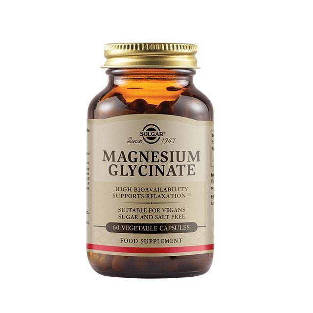 Solgar Magnesium Glycinate 60caps (Συμπλήρωμα Διατροφής με Δισγλυκινικό Μαγνήσιο)