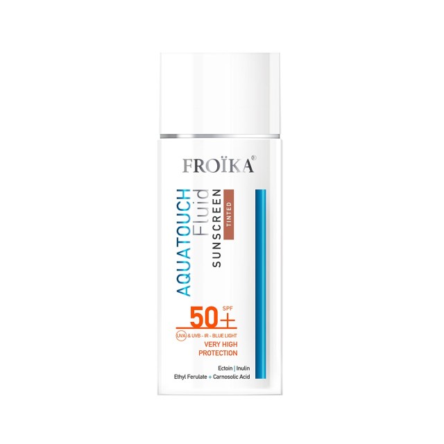 Froika Aquatouch Fluid Sunscreen Tinted SPF50+ 50ml (Εξαιρετικά Λεπτόρρευστο Αντηλιακό Προσώπου με Χρώμα)