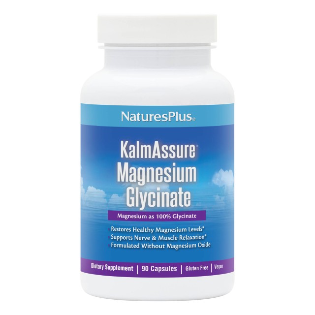 Natures Plus KalmAssure Magnesium Glycinate Capsules 90caps (Συμπήρωμα Διατροφής με Δισγλυκινικό Μαγνήσιο)