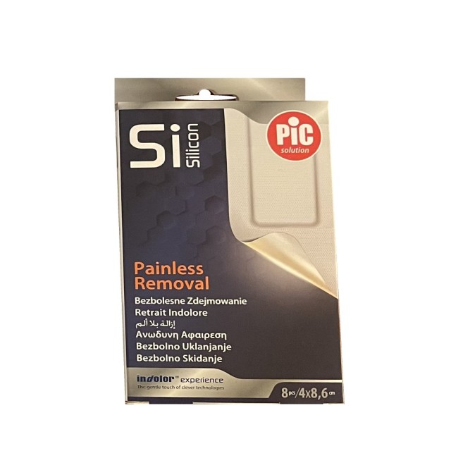 Pic Solution Si Silicon Painless Removal Plasters 4x8,6cm 8τεμ (Αυτοκόλλητα Επιθέματα με Ανώδυνη Αφαίρεση)