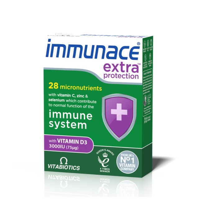 Vitabiotics Immunace Extra Protection 30tabs (Συμπλήρωμα Διατροφής για την Ενίσχυση του Ανοσοποιητικού)