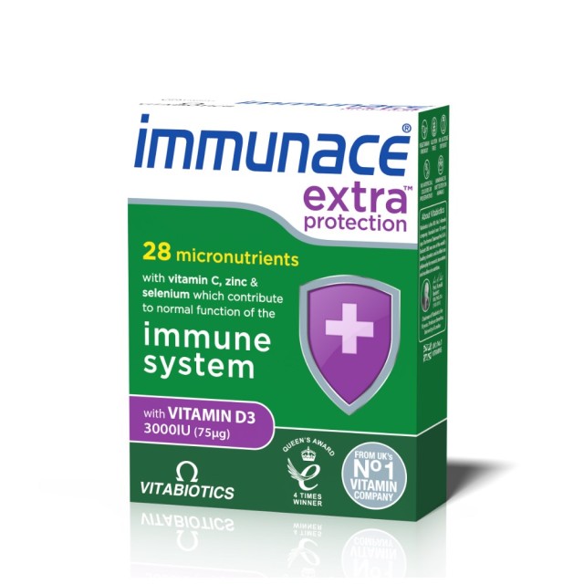 Vitabiotics Immunace Extra Protection 30tabs (Συμπλήρωμα Διατροφής για την Ενίσχυση του Ανοσοποιητικ