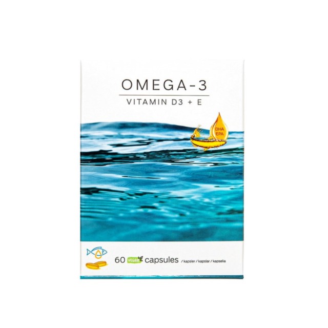 Vencil Omega 3 Vitamin D3 & E 60caps (Συμπλήρωμα Διατροφής για τη Φυσιολογική Λειτουργία της Καρδιάς)
