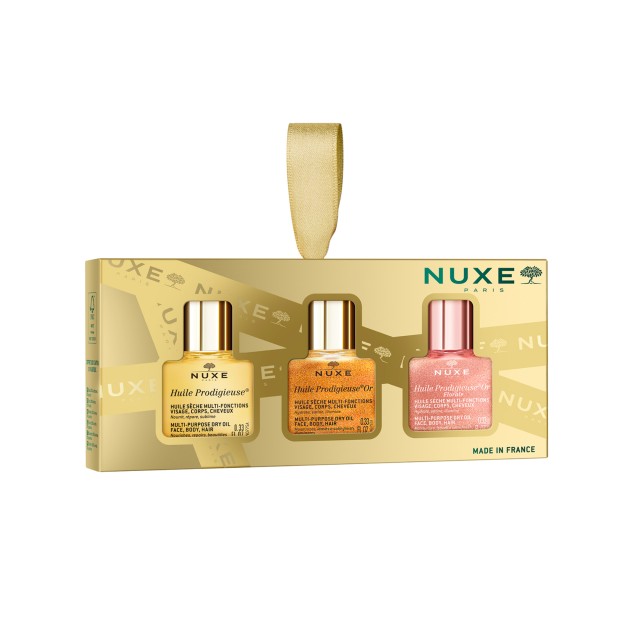 Nuxe SET Xmas Minis Huile Prodigieux 3x10ml (ΣΕΤ με 3 Ξηρά Λάδια για Πρόσωπο-Σώμα-Μαλλιά)