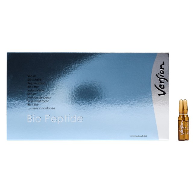 Version Bio Peptide Serum 15x2,5ml (24ωρος Ορός Προσώπου για Αναδόμηση & Άμεσης Σύσφιξης της Επιδερμίδας) 