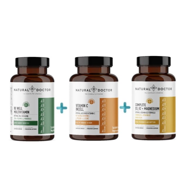 Natural Doctor Antioxidant Support SET Healthy Liver 90caps & Be Well Multivitamin 60caps & Vitamin C Incell 120caps (ΣΕΤ για Αντιοξειδωτική Προστασία)