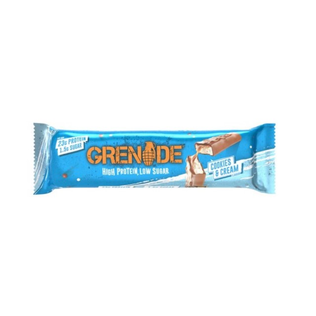 Grenade Cookies & Cream Protein Bar 60gr (Μπάρα Υψηλής Πρωτεΐνης με Γεύση Μπισκότο & Κρέμα)