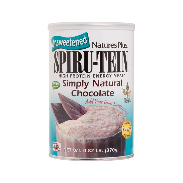 Natures Plus Spiru Tein Simply Natural Chocolate 370gr (Ενέργεια - Έλεγχος Όρεξης - Απώλεια Βάρους)